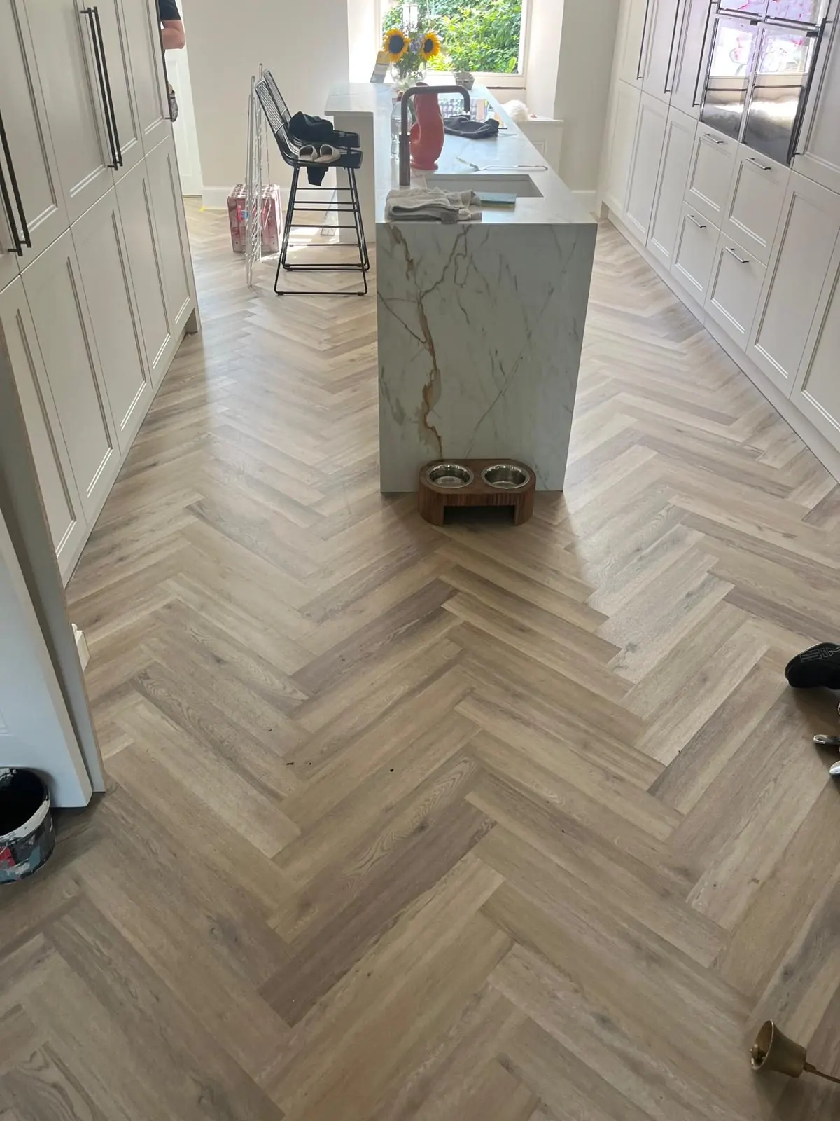 Herringbone flooring installed in East Lothian | PAC Joinery and Building project photo 1