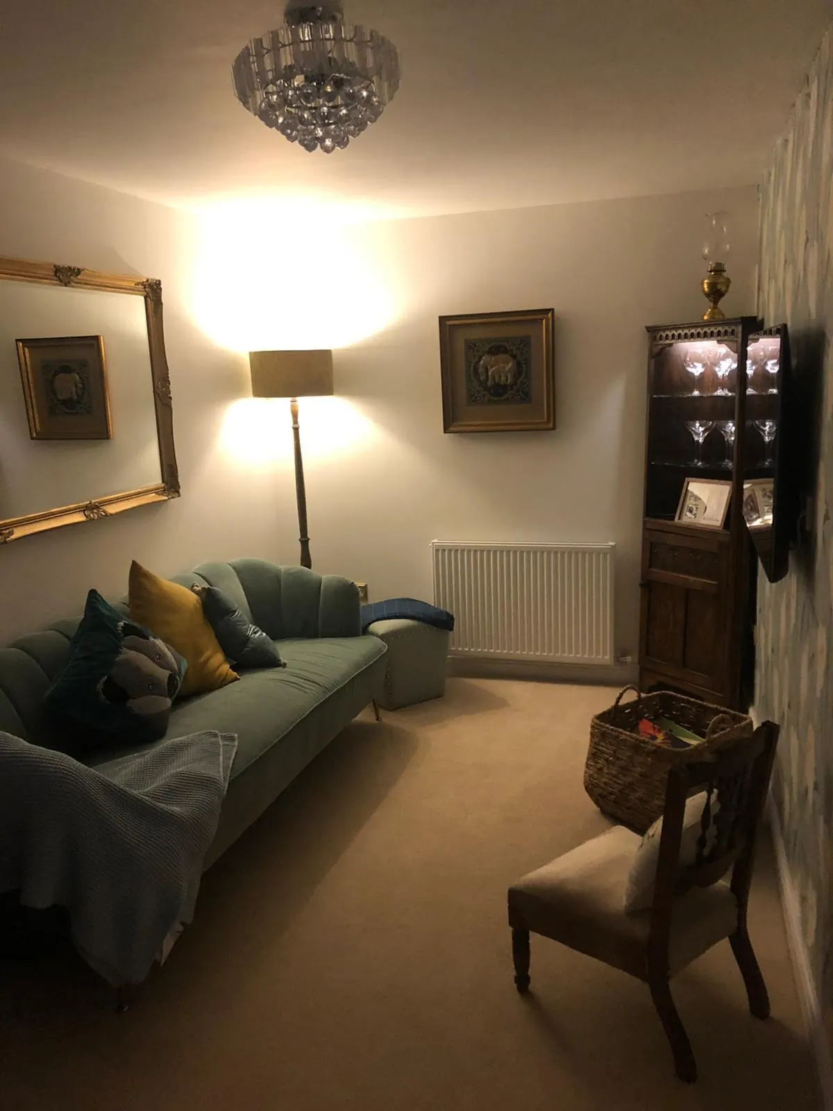 Garage converted into a cosy sitting room in East Lothian